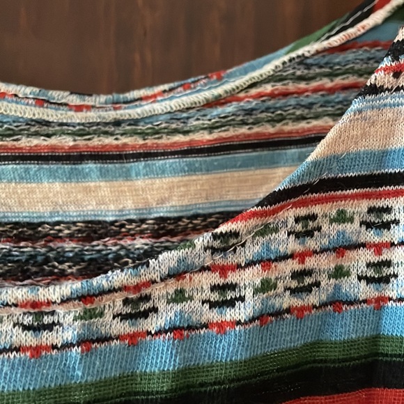 Colorful Striped Pattern Muscle Tank Size M/L - Picture 3 of 3